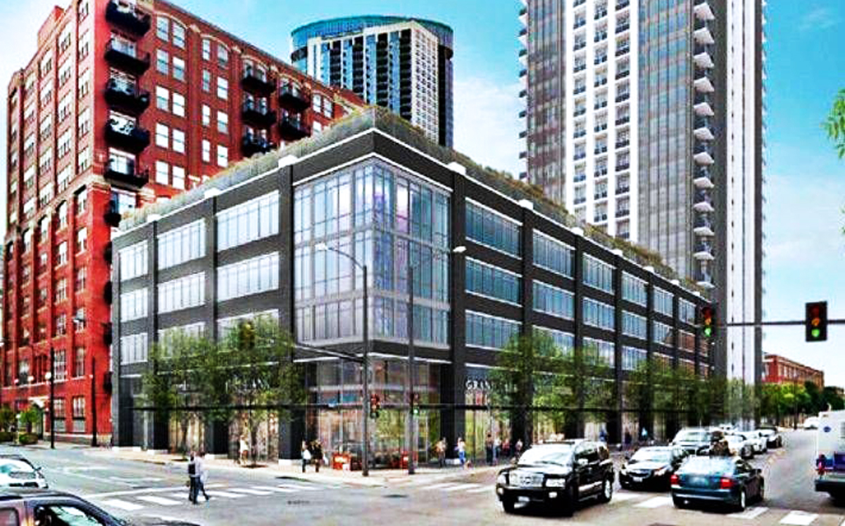 A rendering of Onni’s original plan for 353 West Grand Avenue