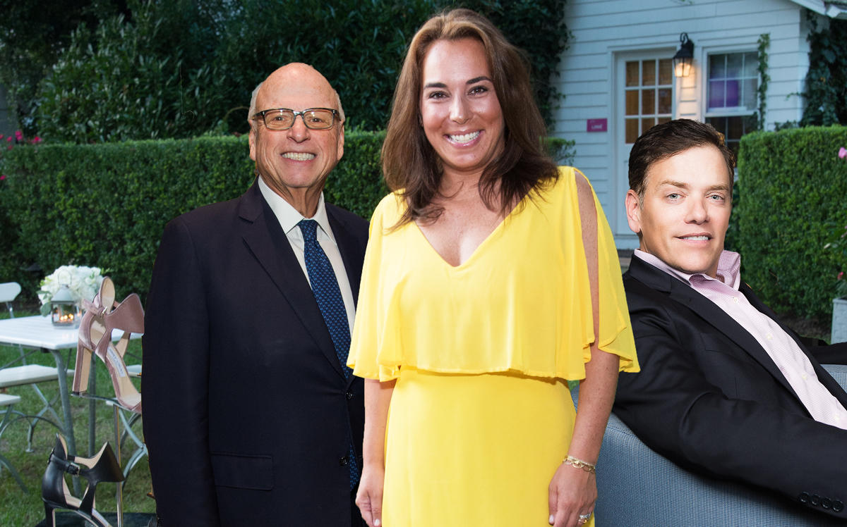 From left: Douglas Elliman's Chairman Howard Lorber, Former CMO Samantha Yanks, and President and COO Scott Durkin (Credit: Getty Images and Emily Assiran)