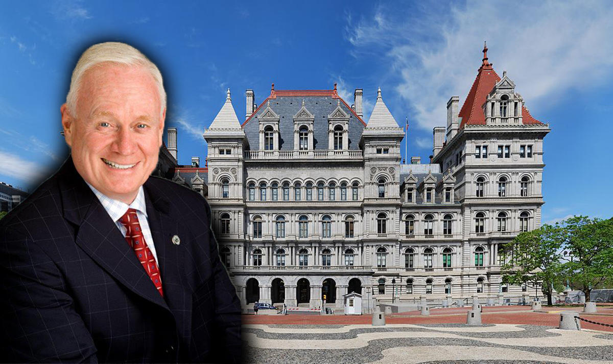 State Senator Marty Golden and the New York State Capitol in Albany (Credit: Wikipedia)