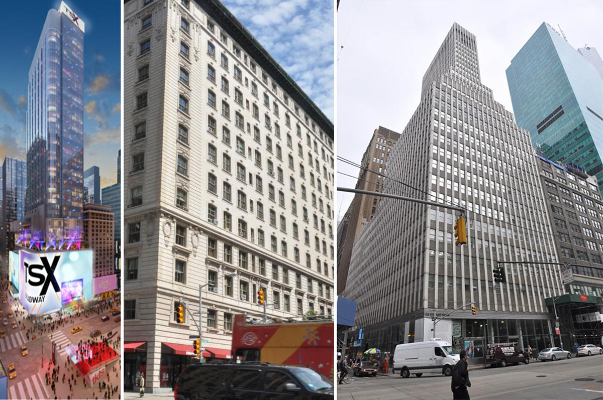 Left to Right: 20 Times Square, 5 Bryant Park, 2360 Broadway(Credit: Arx Solutions)