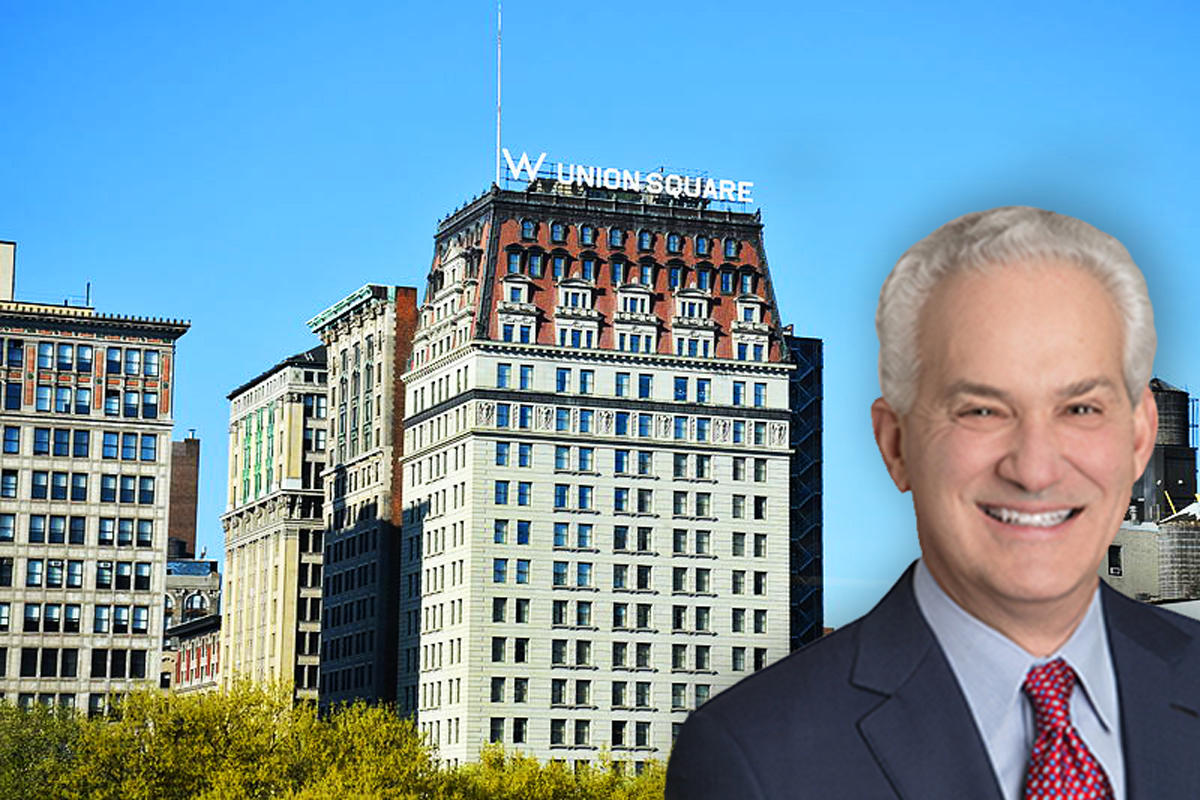 Jim Risoleo and W Union Square Hotel at 201 Park Avenue South (Credit: Host Hotels and Wikipedia)