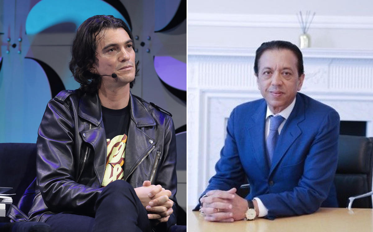 Adam Neumann and Rajeev Misra (Credit: Getty Images and LinkedIn)