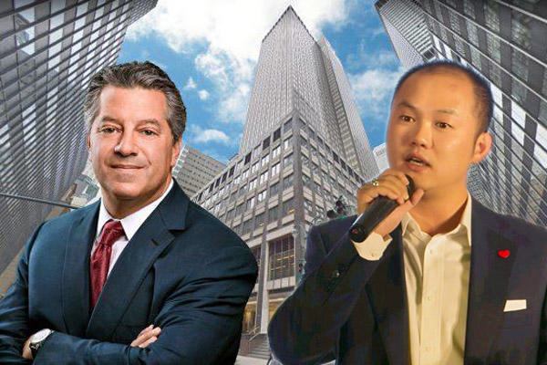 SL Green Realty CEO Marc Holliday, 245 Park Avenue and HNA Group North America president Daniel Chen. (Credit: Google Maps, HNA)