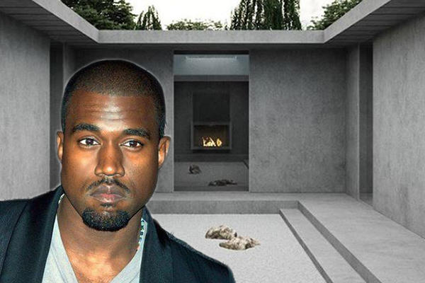 From left: Kanye West, rendering of new housing scheme designed for low-income residents. (Credit from left: TRD, Instagram via Jalil Peraza)