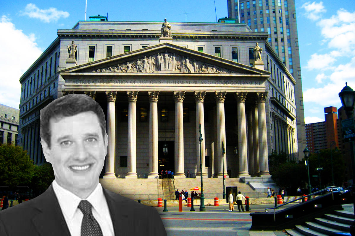 Adam Lichtin and the Manhattan Supreme Court at 60 Centre St (Credit: LinkedIn and Wikipedia)