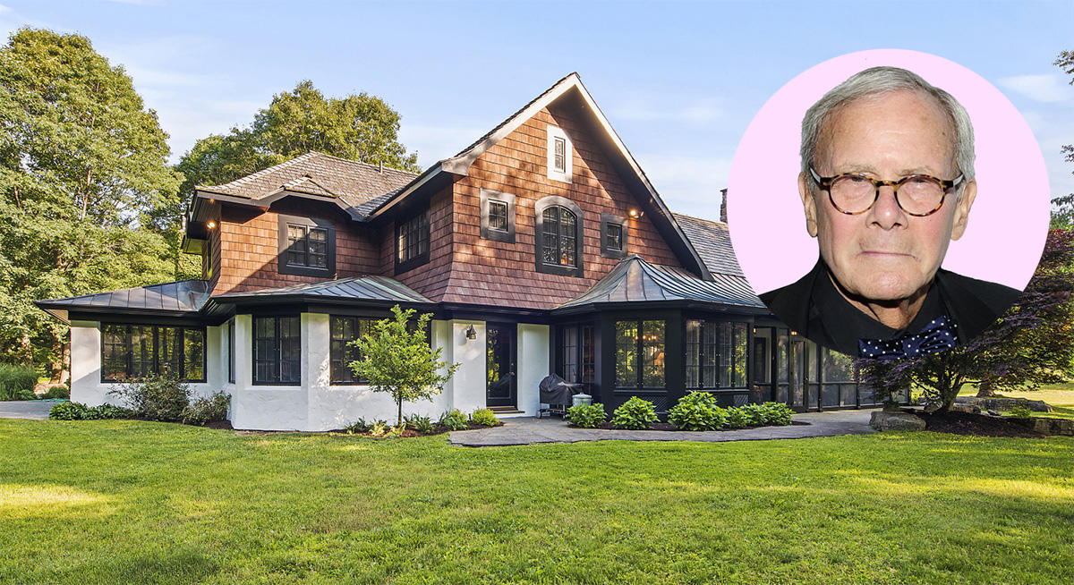 Tom Brokaw and 43 South Bedford Road (Credit: Getty Images and Ginnel Real Estate)