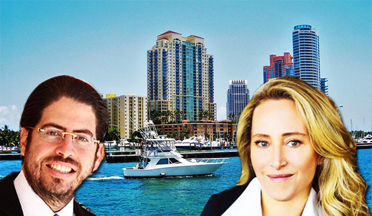 David Martin and Jackie Soffer over Miami Beach skyline (Credit: Max Pixel)