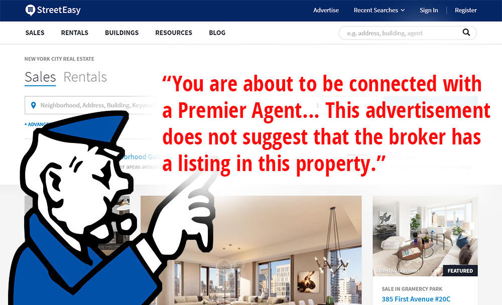 New York regulators could be require StreetEasy to add a series of disclosures that would tell prospective buyers that they are not being connected to the listing agent.