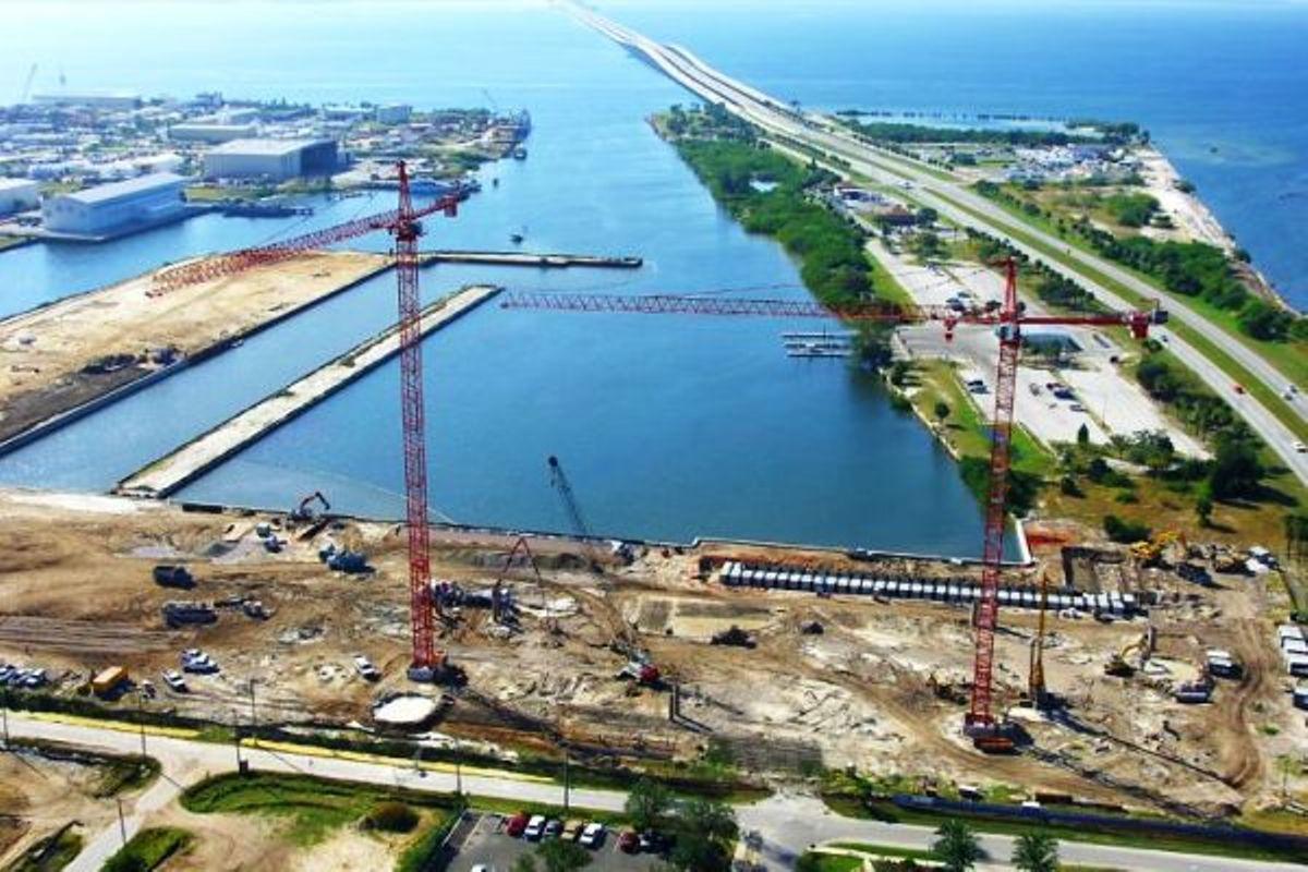 Site work at the 52-acre Westshore Marina District in Tampa
