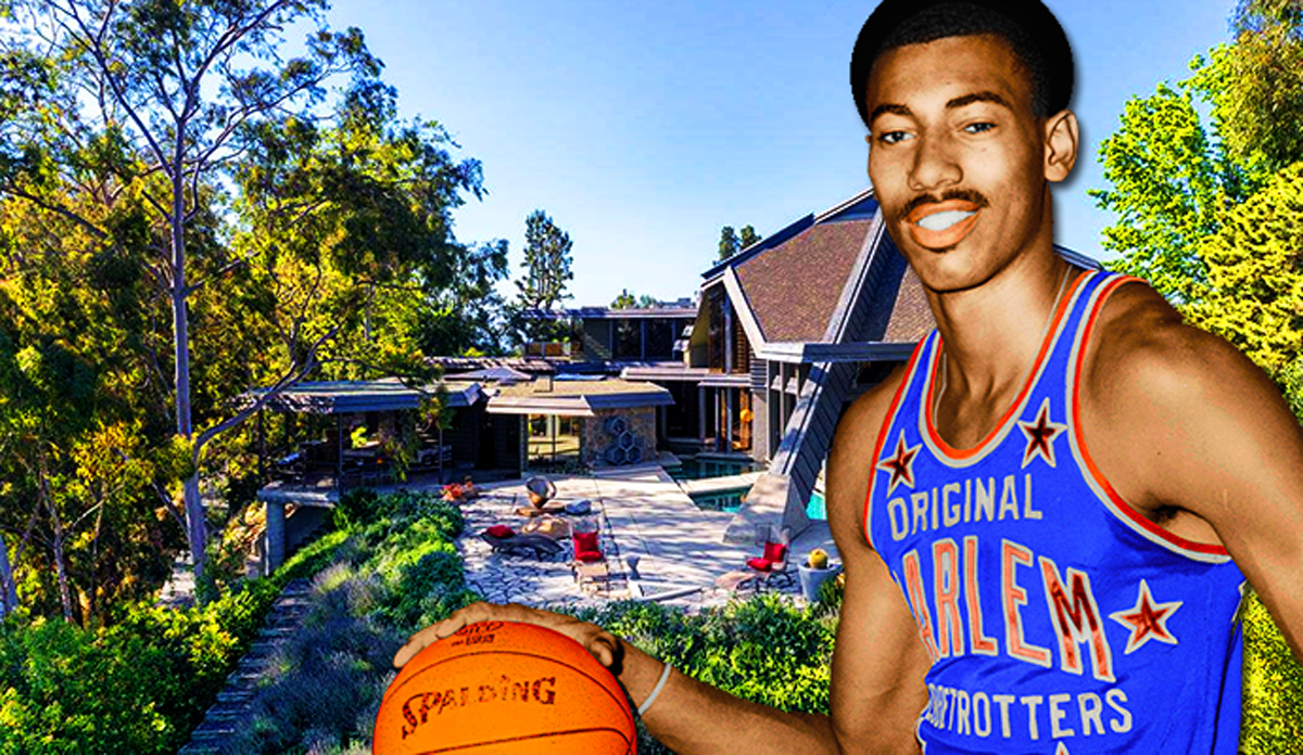 Wilt Chamberlain and the home (Credit: Wikimedia Commons)