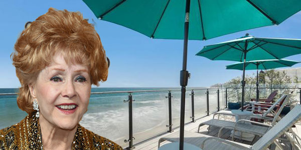 Debbie Reynolds, with a property in Malibu (Getty/Redfin)