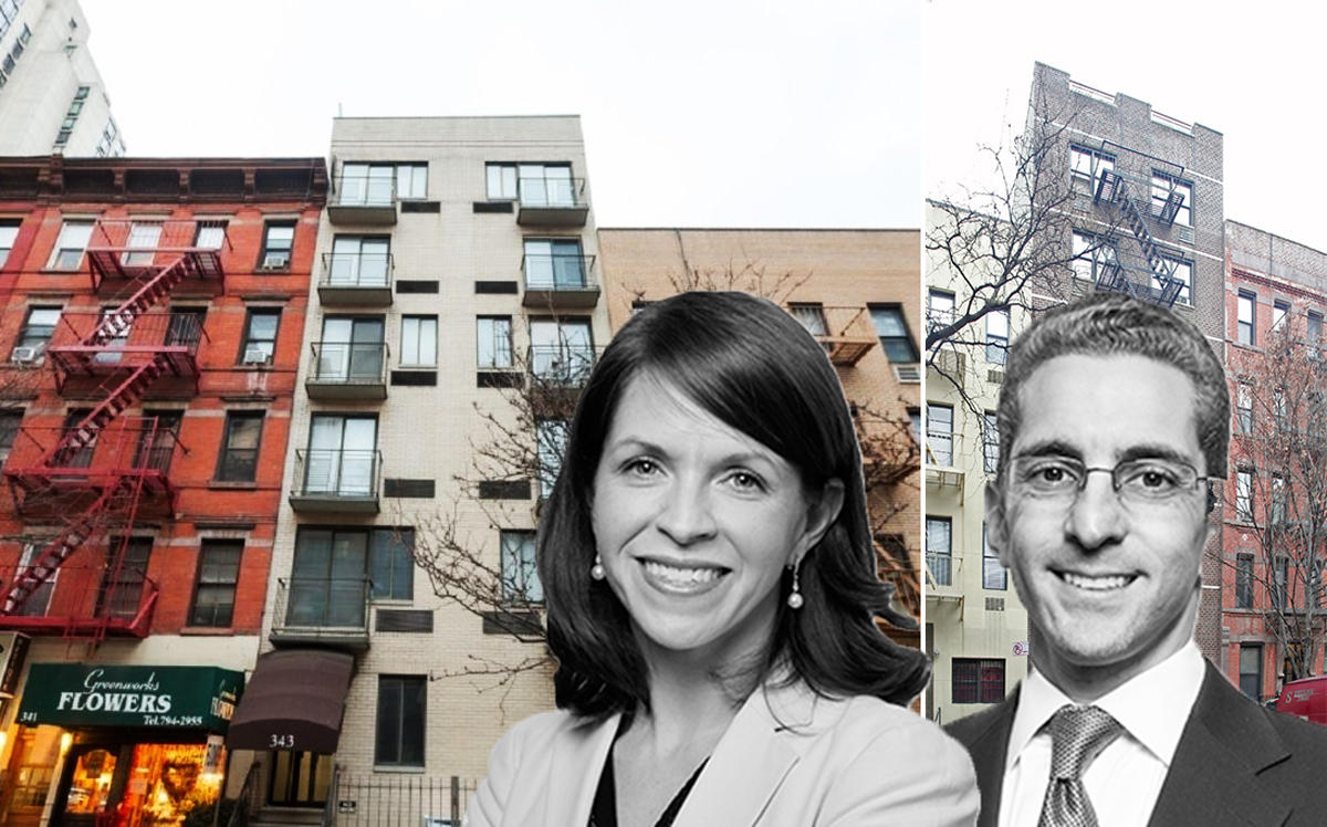Left to right: Kathleen McCarthy, Kenneth Caplan, 343 East 76th Street, and 228 East 81st Street (Credit: Blackstone and Apartments)