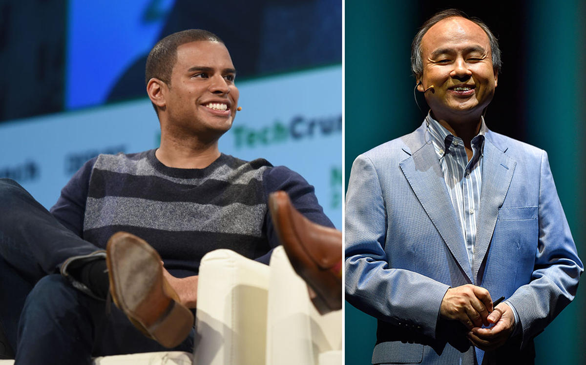 From left: Cadre's Ryan Williams and Softbank's Masayoshi Son (Credit: Getty)