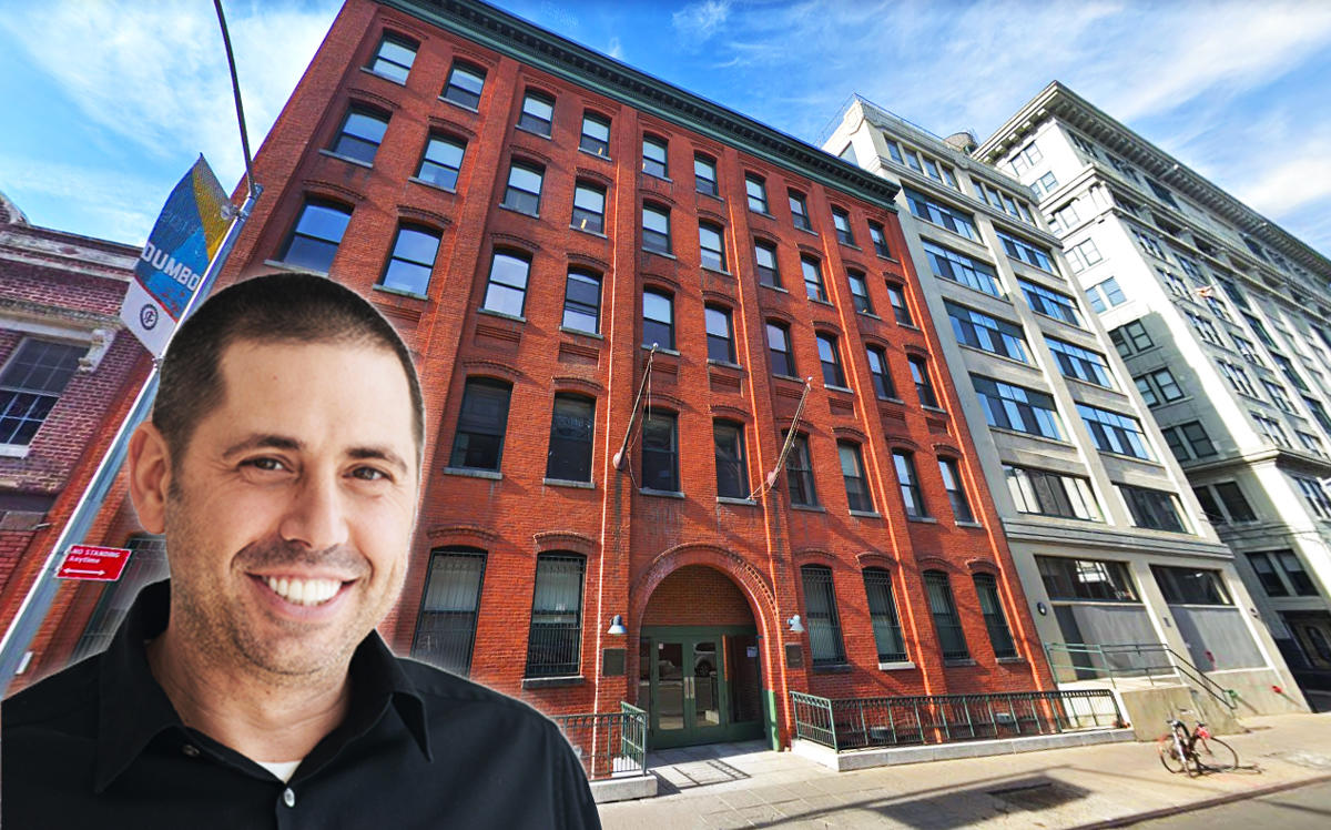 Jared Della Valle of Alloy Development and 42-50 Jay Street (Credit: Van Alen and Google Maps)