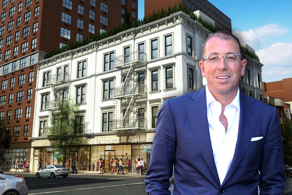 A rendering of 1231 Third Avenue and CEO Joe Sitt of Thor Equities (Credit: Thor Equities)