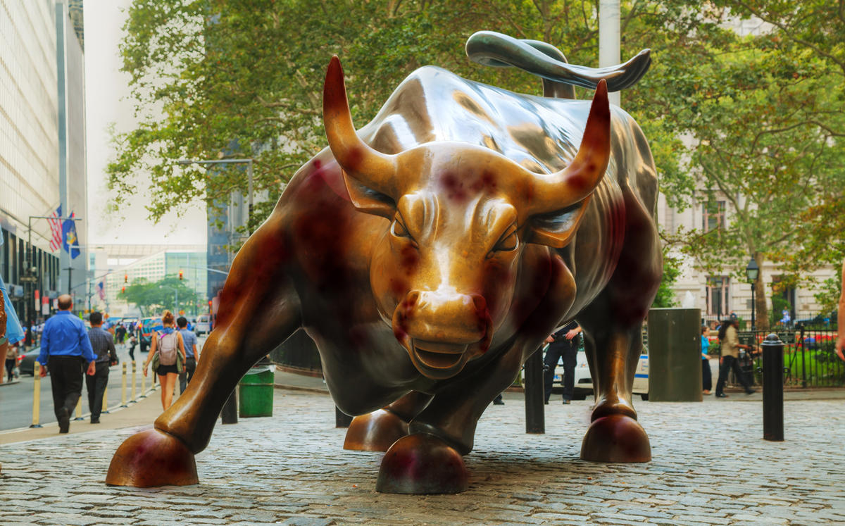 The Wall Street Bull bleeding (Credit: iStock)