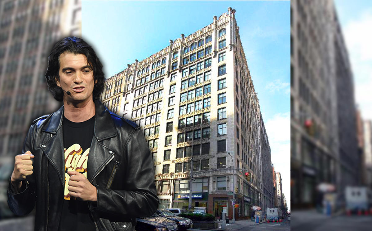WeWork's Adam Neumann and 460 Park Avenue South (Credit: Getty Images and Summit Waterproofing)