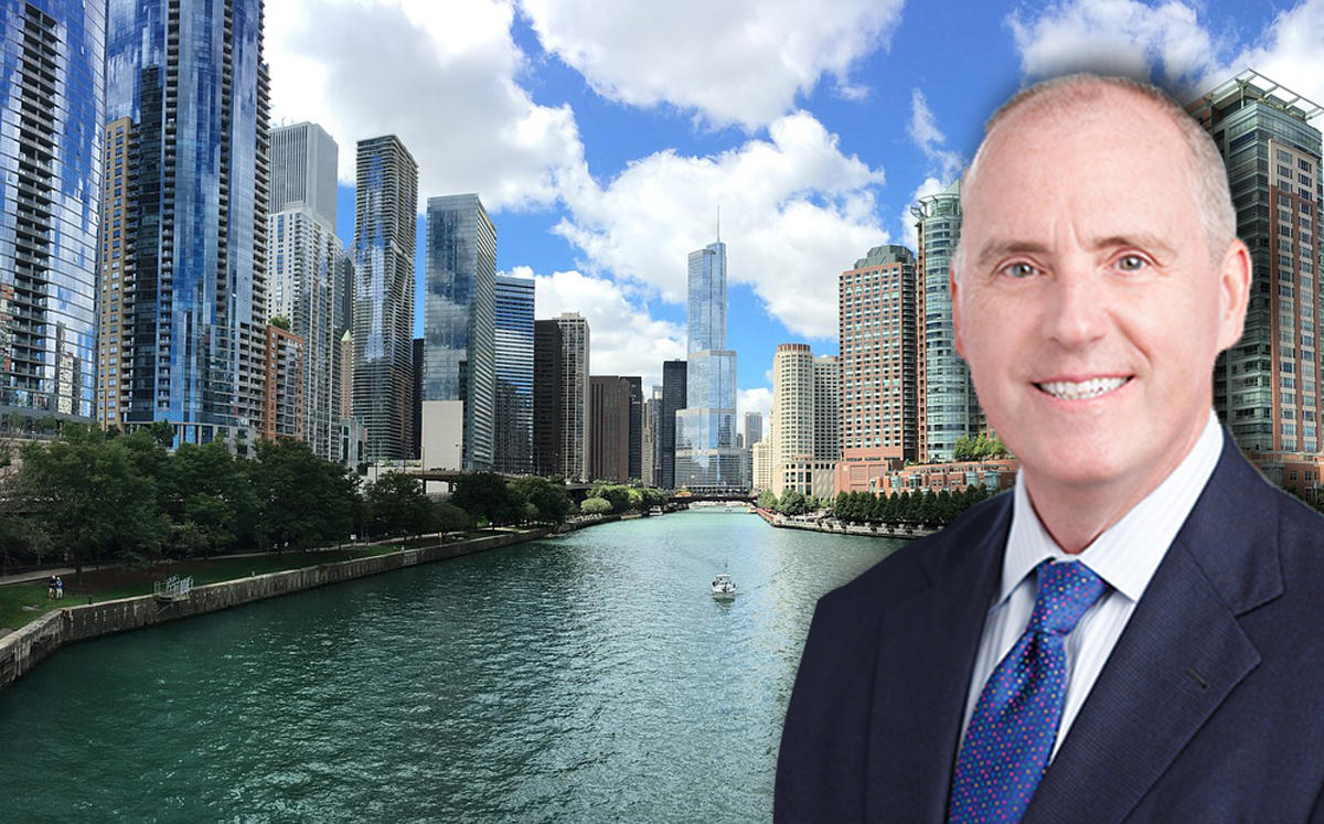 Allan Swaringen and the Chicago Skyline (Credit: LinkedIn and Pixabay)