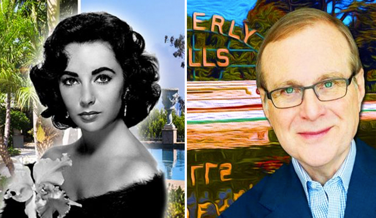 Elizabeth Taylor and the home, Paul Allen, the billionaire co-founder of Microsoft (Credit: Pexels, Pixabay)