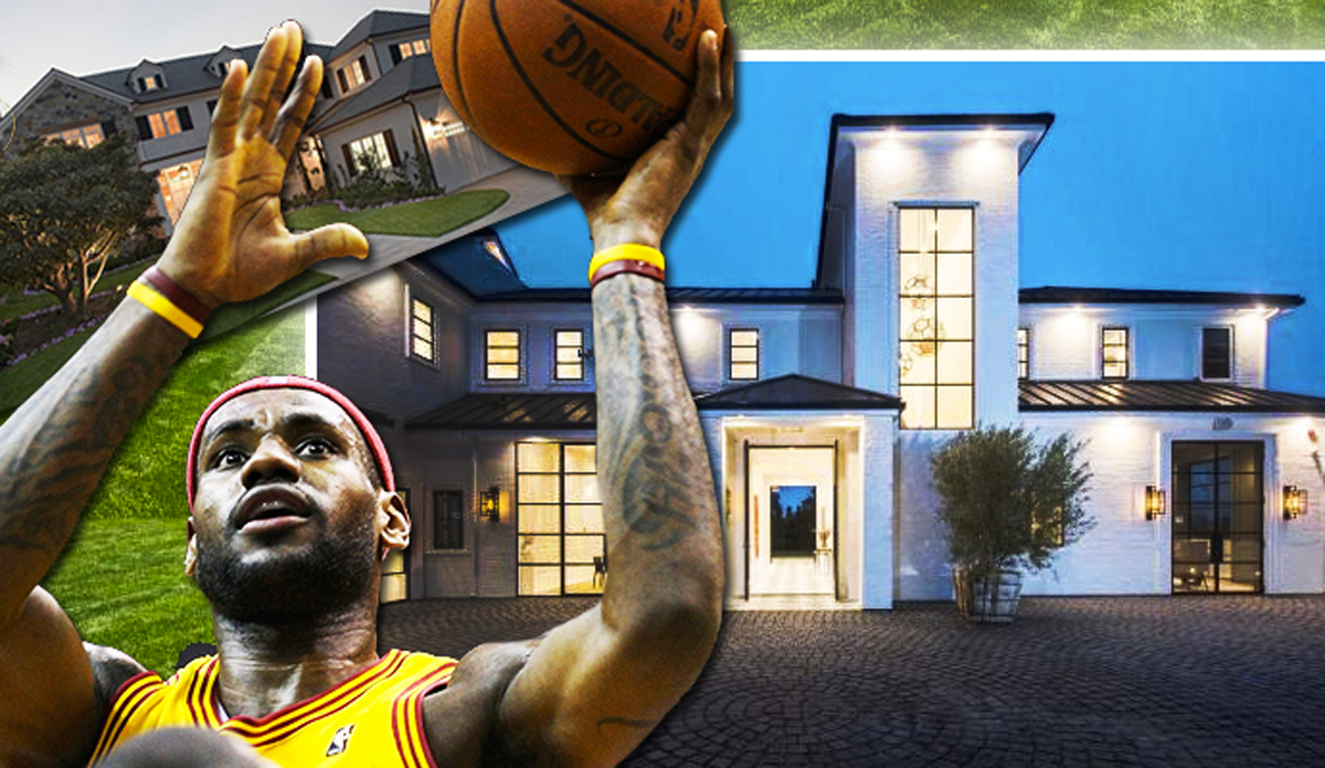 LeBron James and his Brentwood homes (Credit: Keith Allison via Flickr, MLS)