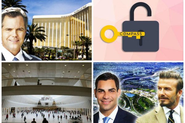 <em>Clockwise from top left: MGM Resorts sues victims of Las Vegas mass shooting shooting, non-core market real estate firms can now license Compass’ technology, Miami voters will determine the fate of David Beckham’s stadium proposal, and Gap hits Westfield with lawsuit.</em>