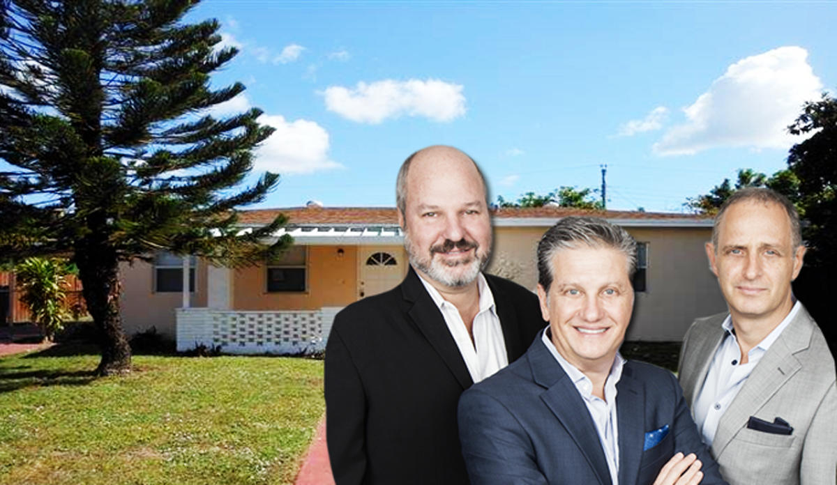 Rental home and (from left to right) PIA Group's Danny Kattan, Saul Levy and Jimmy Levy