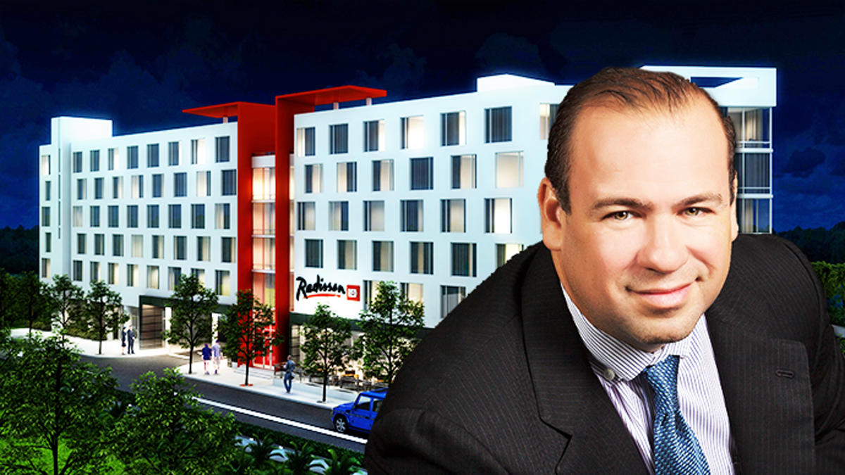 Riviera Point Development Group's CEO Rodrigo Azpurua and the Radisson Red Hotel