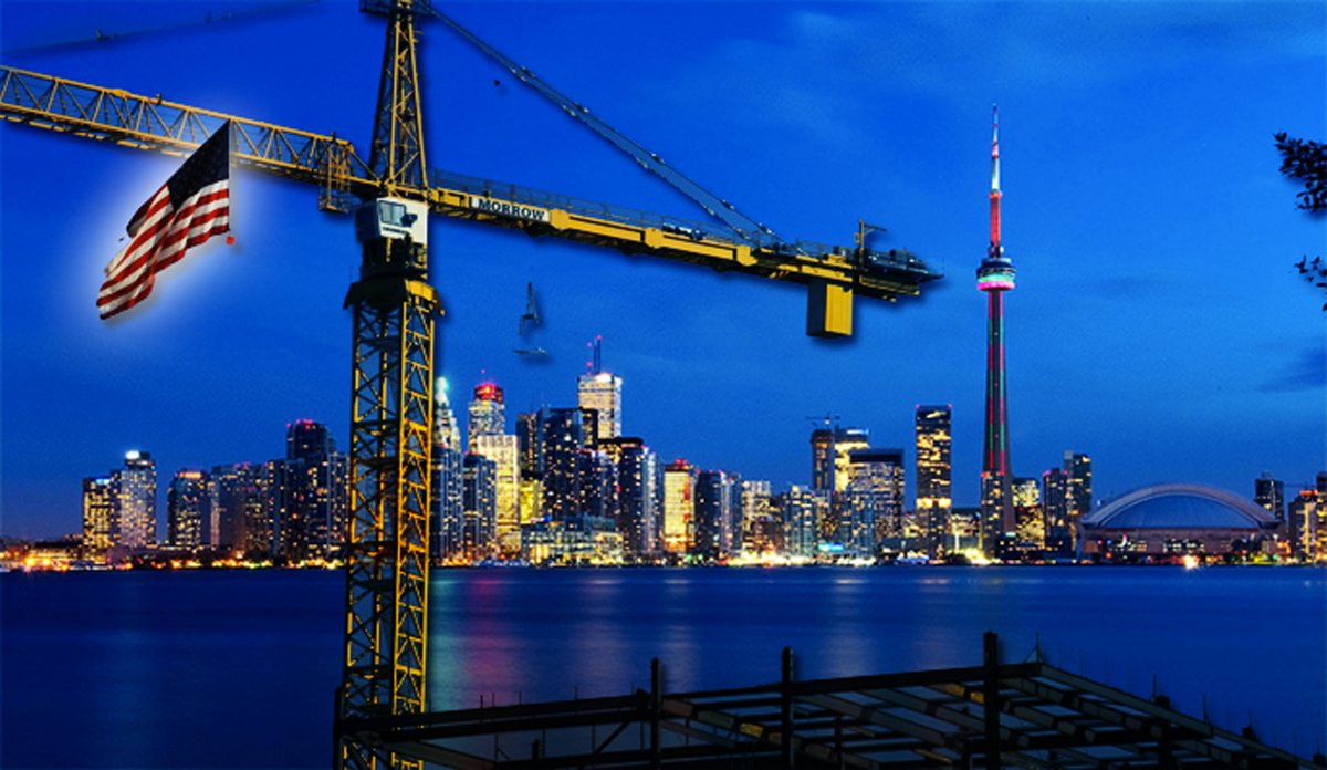 Toronto skyline and an American construction crane (Credit: The City of Toronto via Flickr)