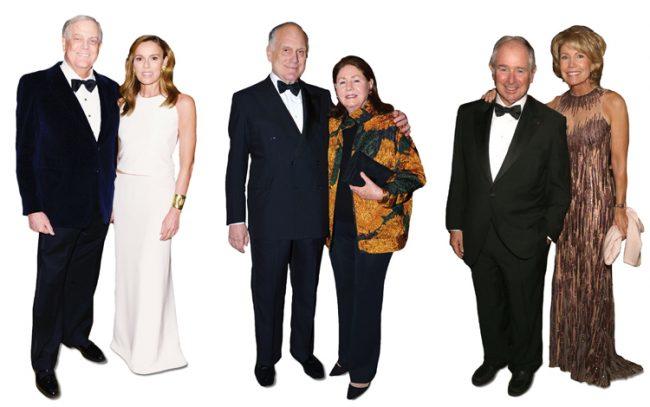 From left: David and Julia Koch, Ronald and Jo Carole Knopf Lauder, Stephen Schwarzman and Christine Hearst Schwarzman