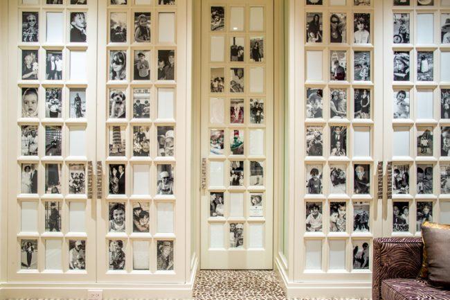 Closet doors now have family photos on them for a modern look.