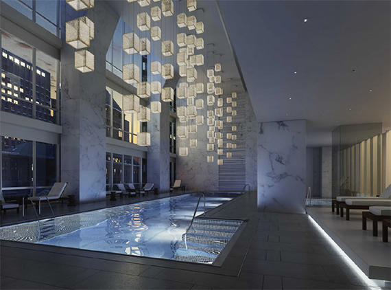 The pool at One57