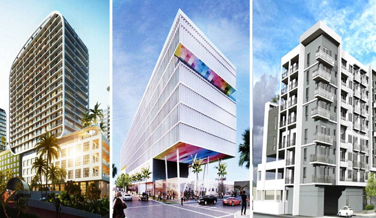 Three mixed-use projects in Coconut Grove, Little Havana and Wynwood