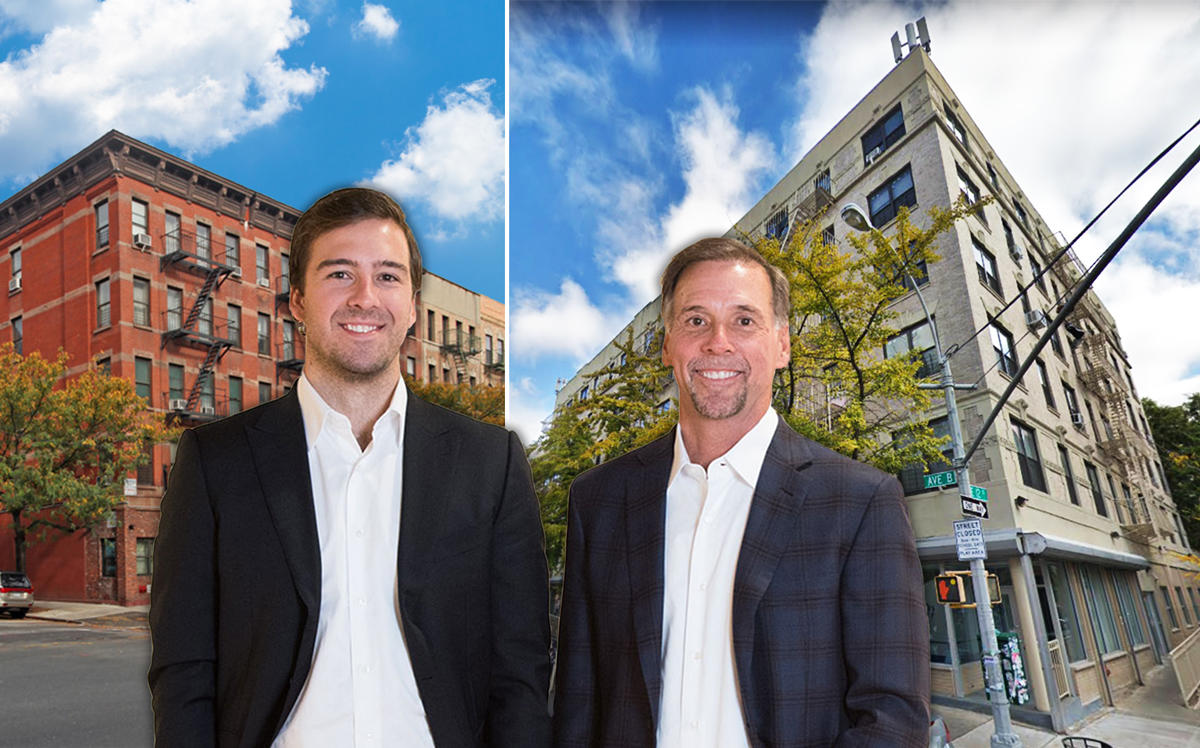 Andrew and Charlie Gendron of LIHC Investment Group, 1640 Amsterdam Avenue, and 199 Avenue B (Credit: Apartments and LoopNet)
