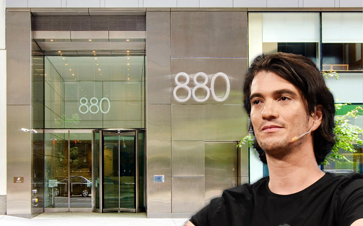 Adam Neumann and 880 Third Avenue (Credit: Getty Images)