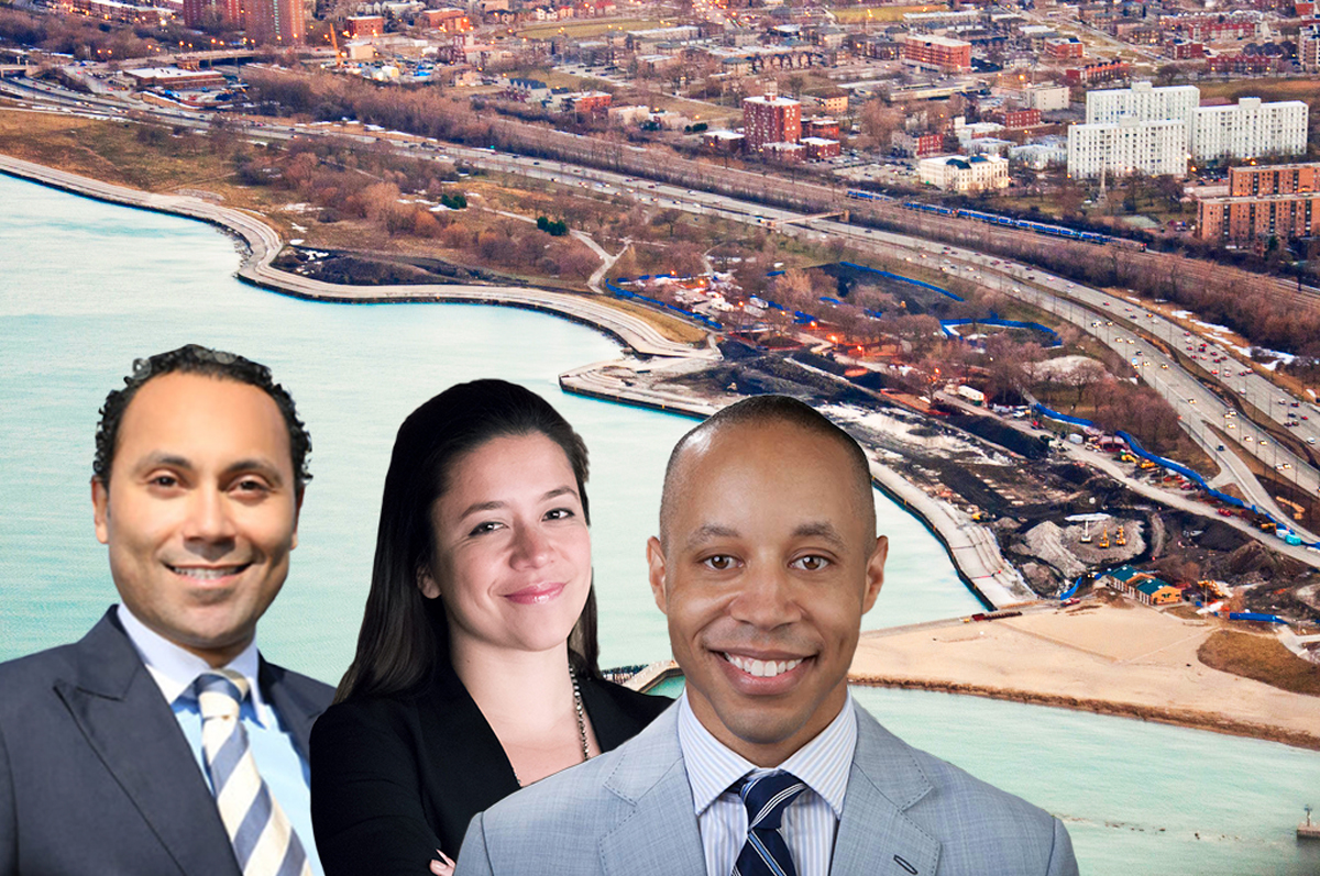 From left: Zeb McLaurin, Elle Ramel, Hasani Steele, and Bronzeville at the 31st Street Harbor (Credit: McLaurin, Farpoint, Steele Consulting Group, and vxla via Flickr)
