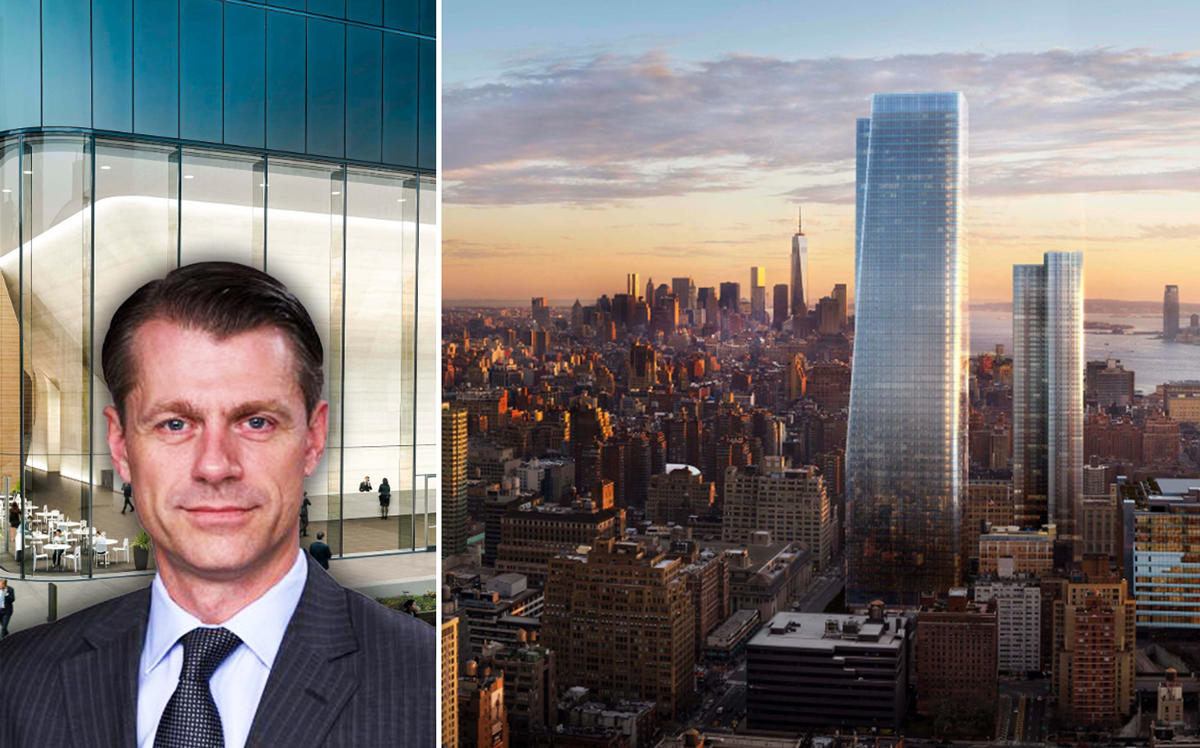 Brookfield CEO Brian Kingston and One Manhattan West (Credit: ManhattanwestNYC)
