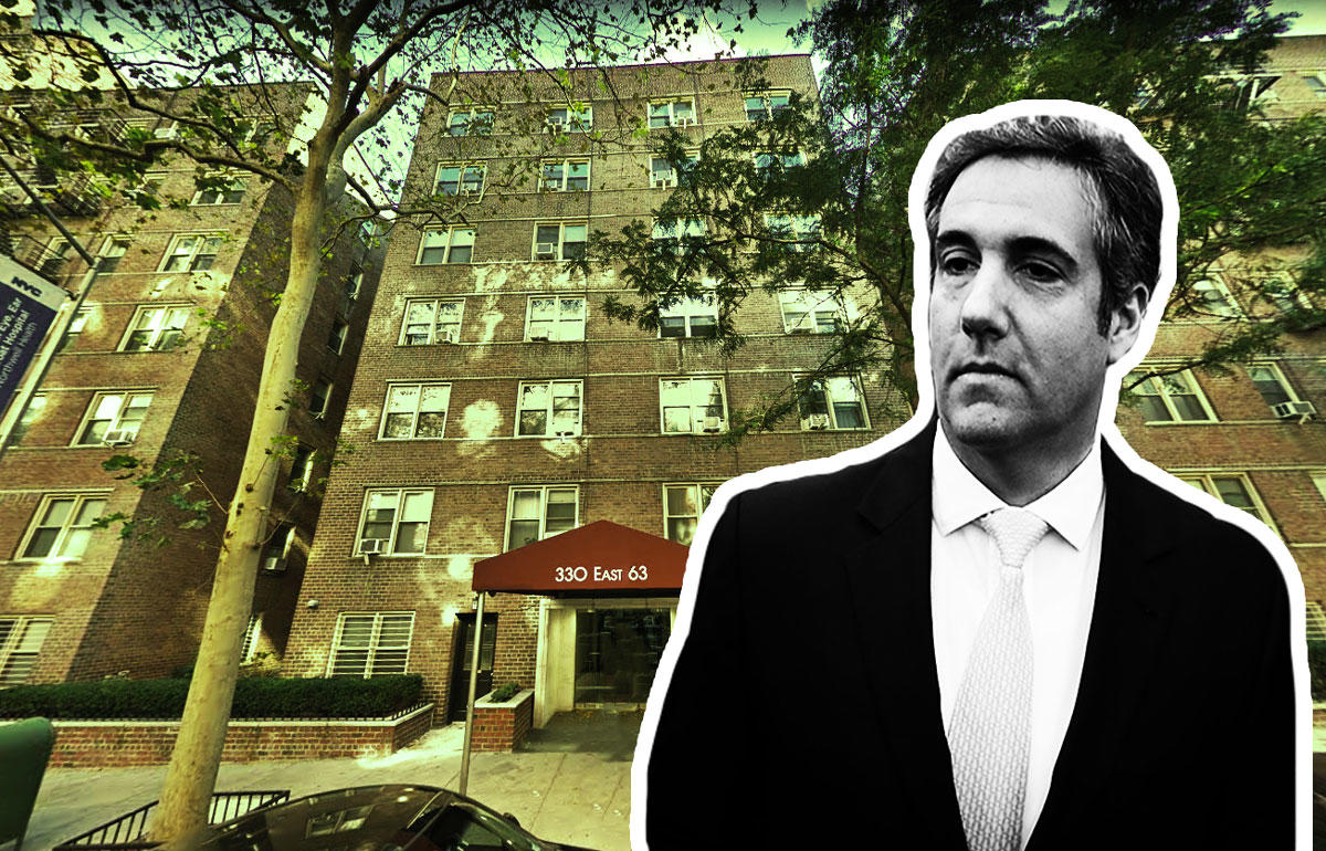 Michael Cohen and 330 East 63rd Street (Credit: Getty Images and Google Maps)