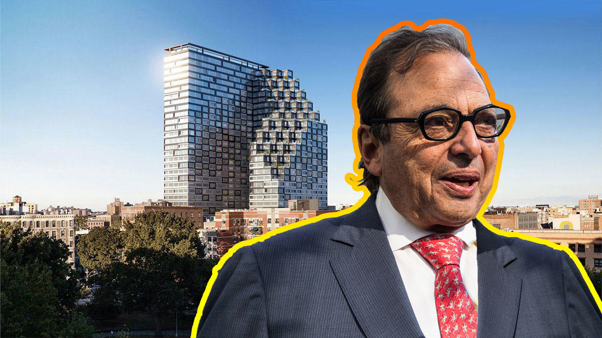 Douglas Durst and a rendering of 1800 Park Avenue