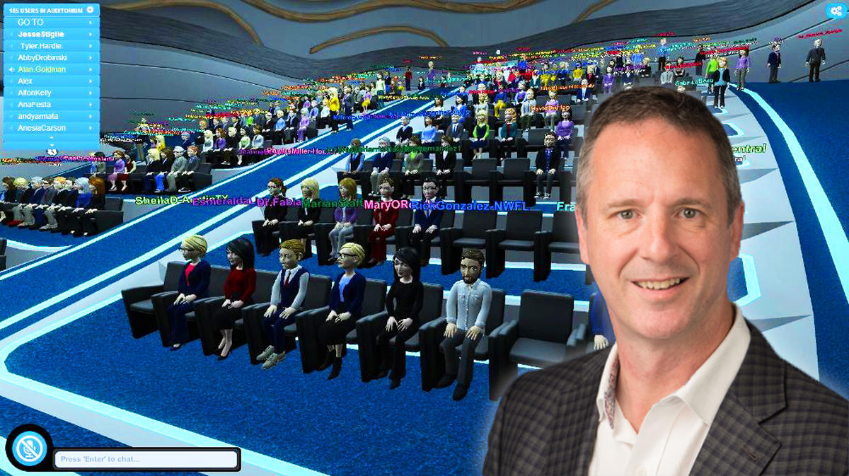 EXp CEO Glenn Sanford and eXp's virtual avatars (Credit: eXp Cloud and Glassdoor)