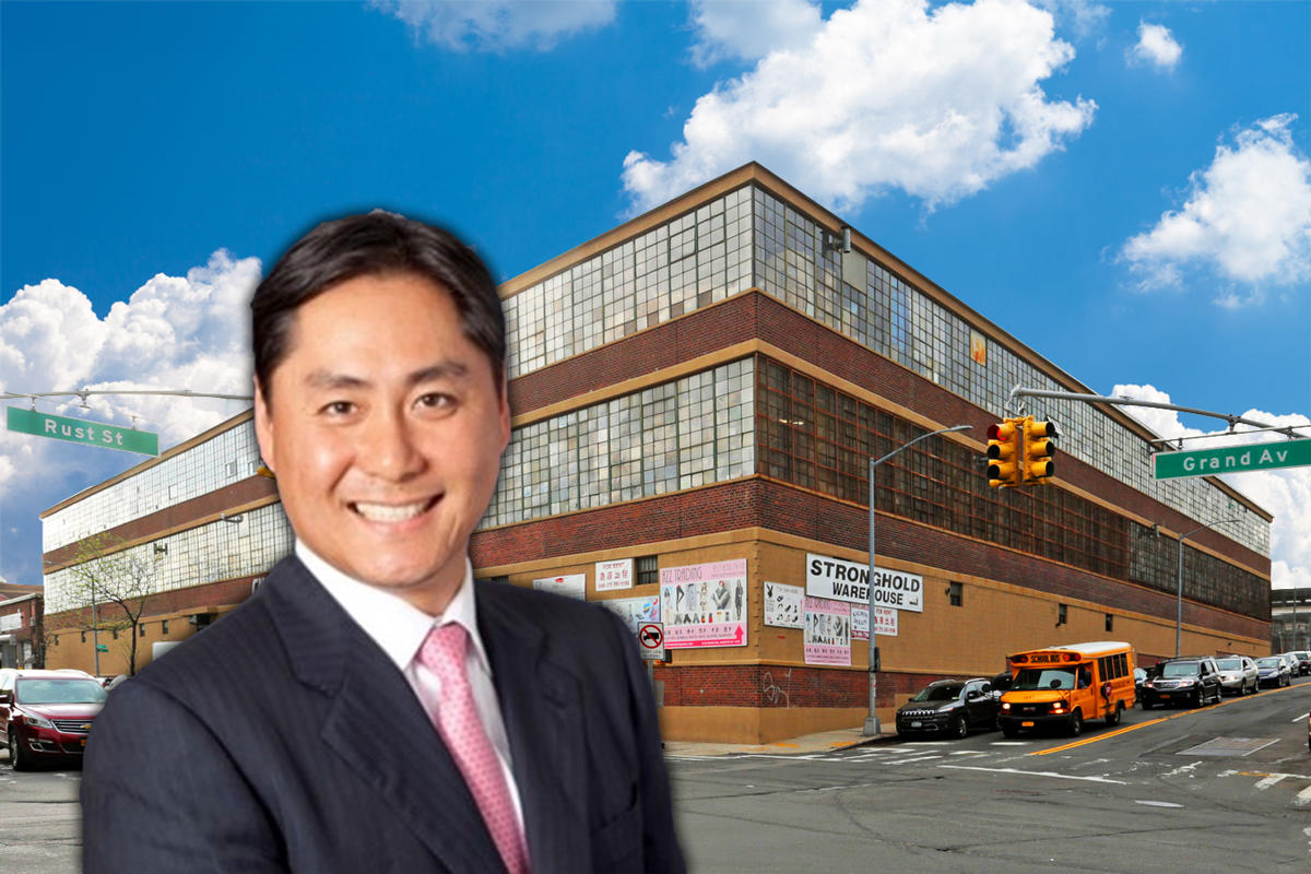 Andrew Chung and 58-30 Grand Avenue in Queens (Credit: AREAA Manhattan and LoopNet)