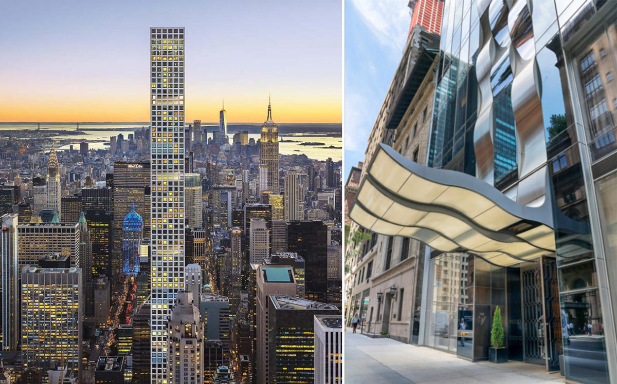 432 Park Avenue and 157 West 57th Street (Credit: Douglass Elliman and Compass)