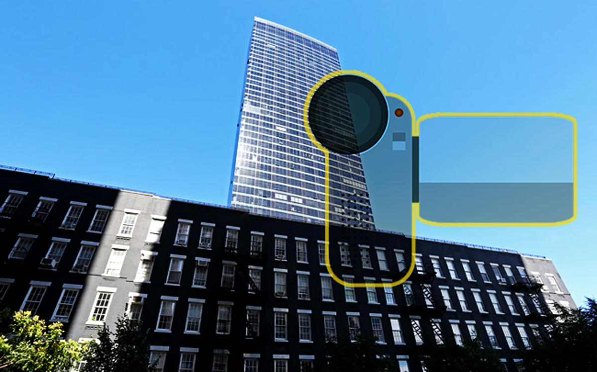 One East River Place at 525 East 72nd Street  and a camera (Credit: Apartments and Pixabay)