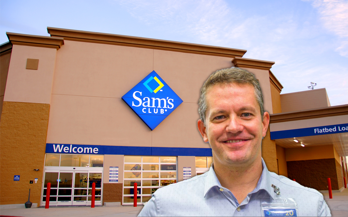 A Sam's Club storefront and Sam’s Club CEO John Furner (Credit: Walmart via Flickr and Sam's Club)