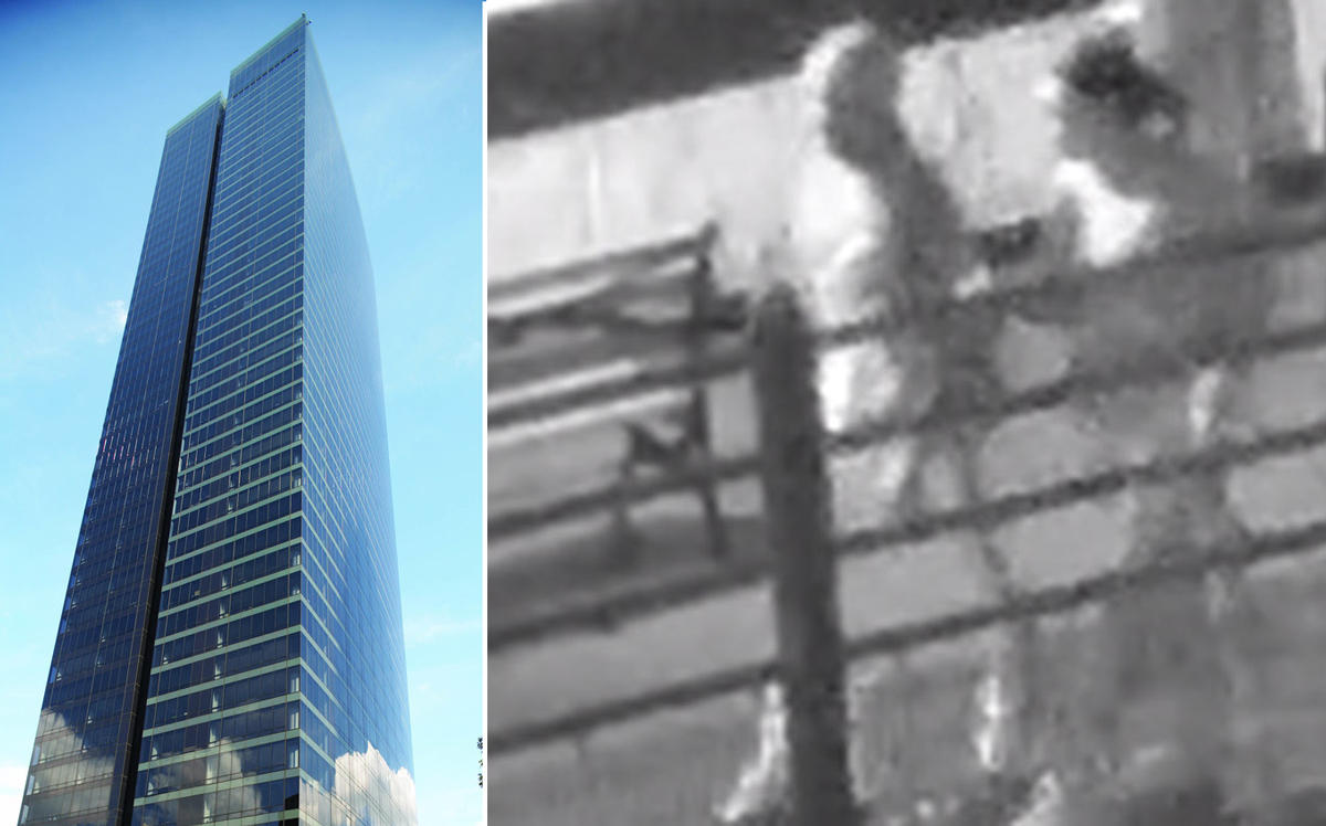 One East River Place at 525 East 78th Street and surveillance video of the suspected shooter