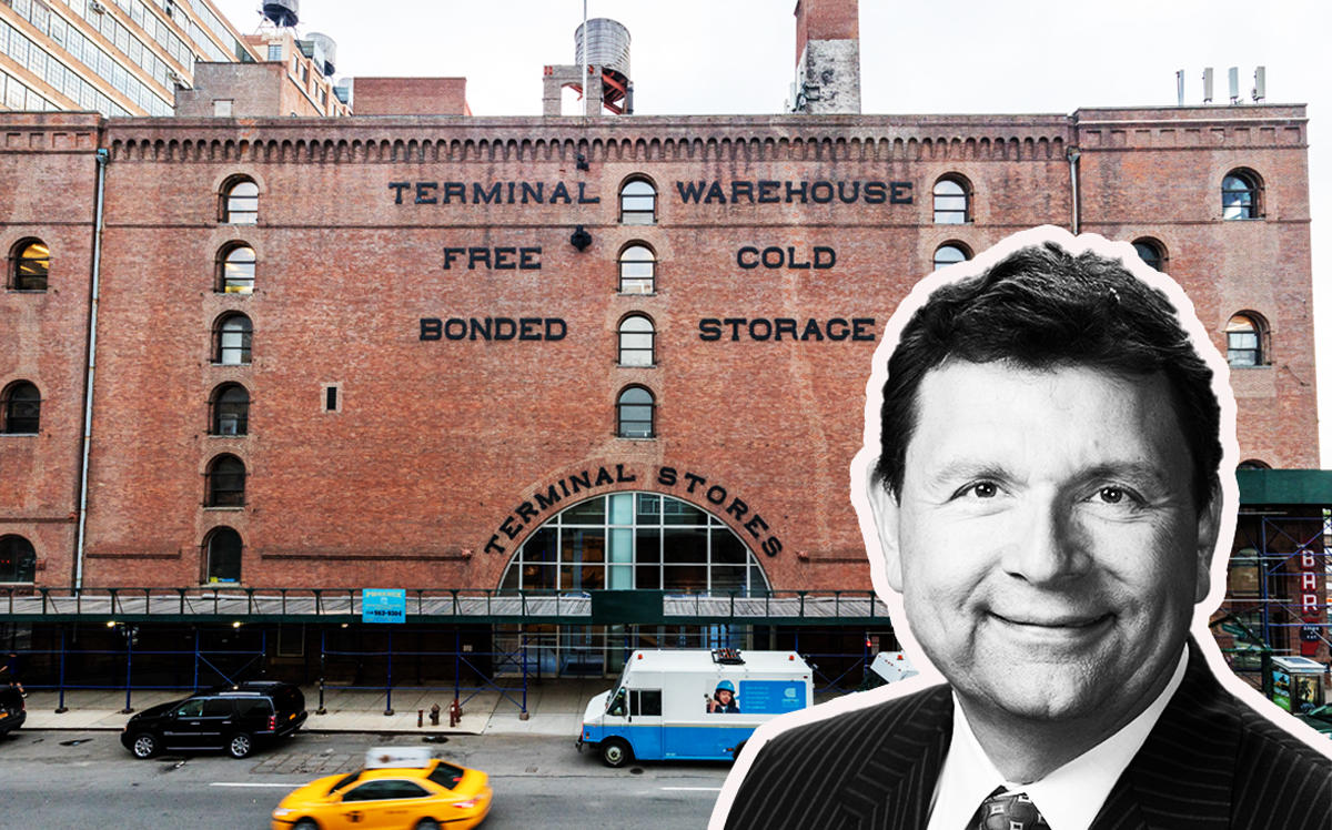 Terminal Stores at 271 11th Avenue and California State Teachers’ Retirement System CEO Jack Ehnes (Credit: Curbed NY and CalSTRS)
