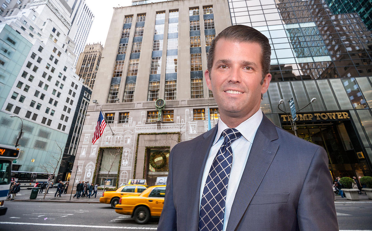 The Tiffany Flagship store at 6 East 57th Street and Donald Trump Jr. (Credit: iStock and Getty)