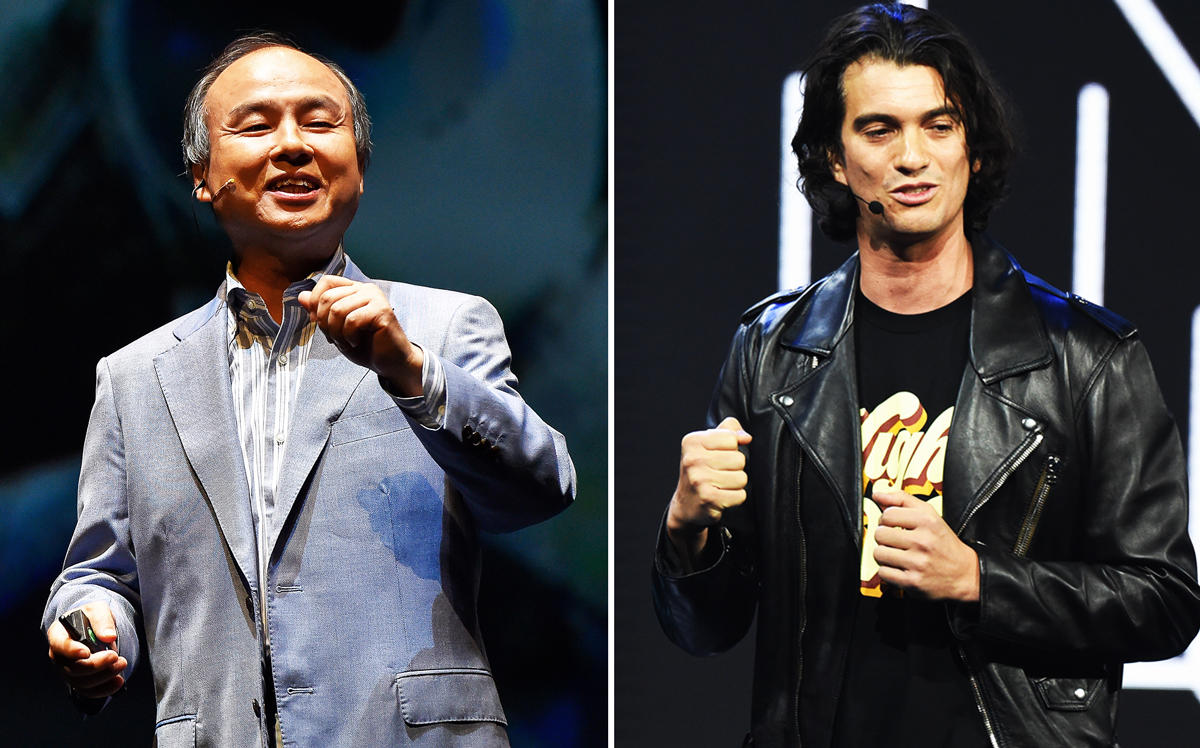 Softbank's Masayoshi Son and WeWork's Adam Neumann (Credit: Getty Images)