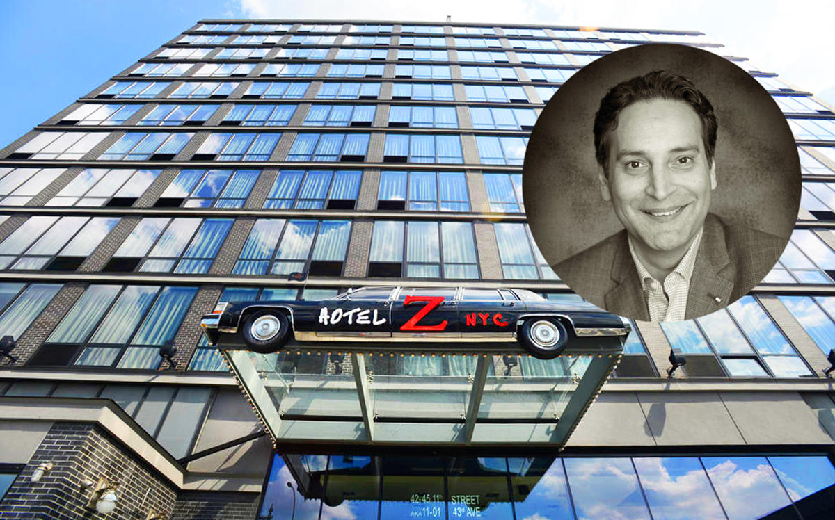 Z Hotel at 11-01 43rd Avenue in Long Island City and Abraham Merchant (Credit: Booking and Merchants Hospitality)