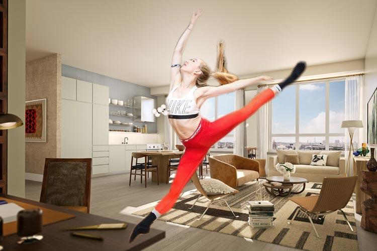 Isabella Boylston and her apartment at 265 State Street (credit: Instagram and Corcoran)