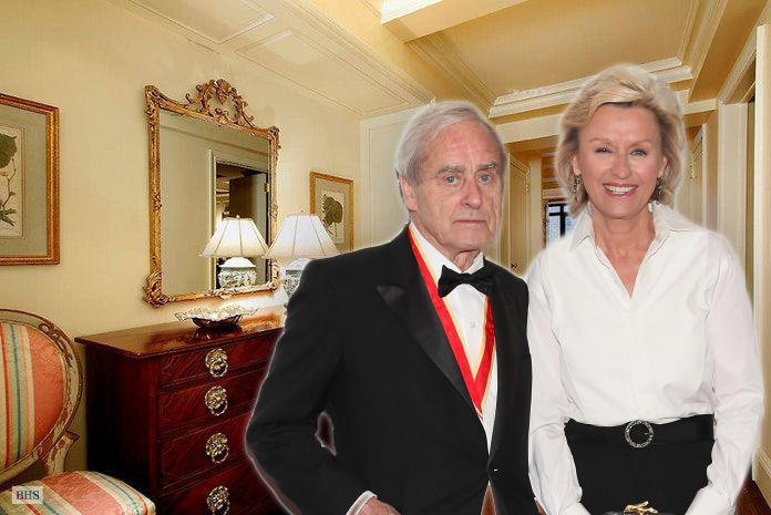 Sir Harold Evans and Tina Brown and the unit they are selling at 2 Beekman Place (credit: Getty and Brown Harris Stevens)